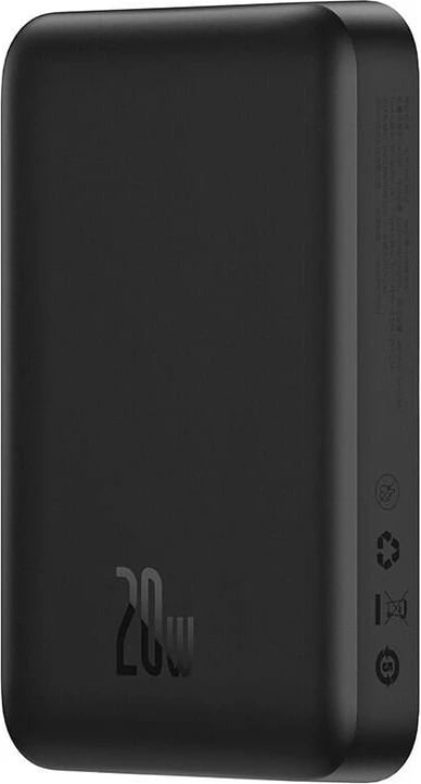 Powerbank Baseus Magnetic Mini 10000mAh, 20W, MagSafe, e zezë