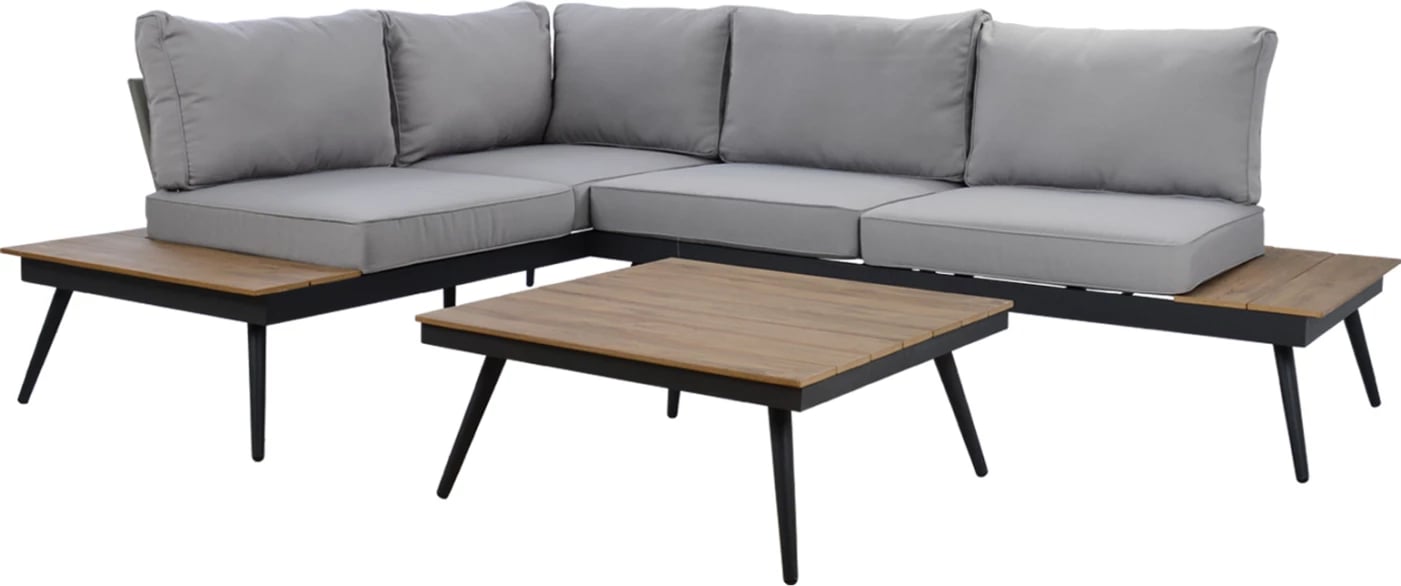 Set këndor divani alumini me tavolinë për jashtë, FH5126.12