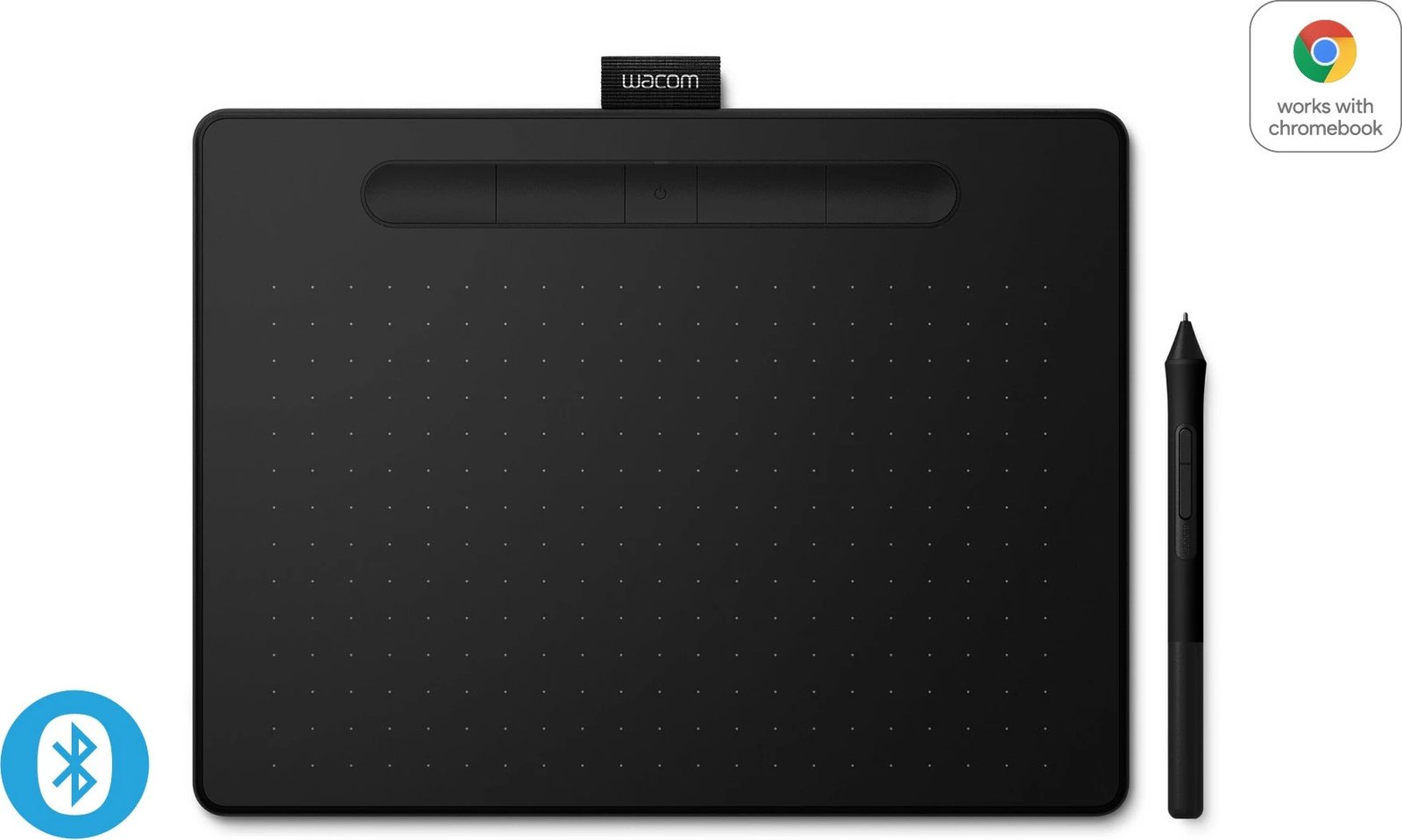 Tablet grafike Wacom Intuos M Bluetooth, Wired & Wireless, 2540 lpi, 216 x 135 mm, USB/Bluetooth, 7 mm, Pen, e zezë