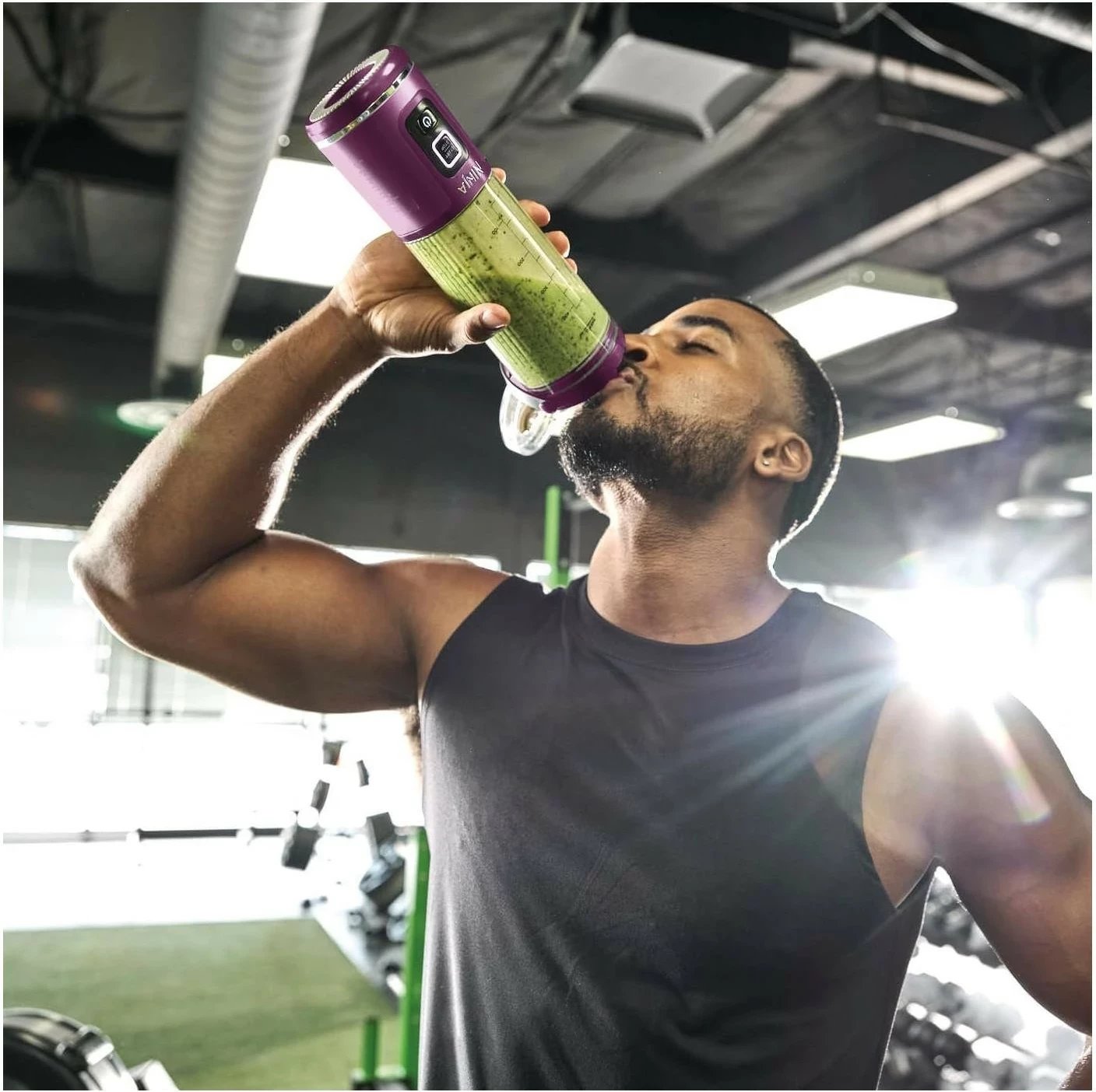 Blender portabil Ninja BC151, 0.53L, USB-C, fiolet