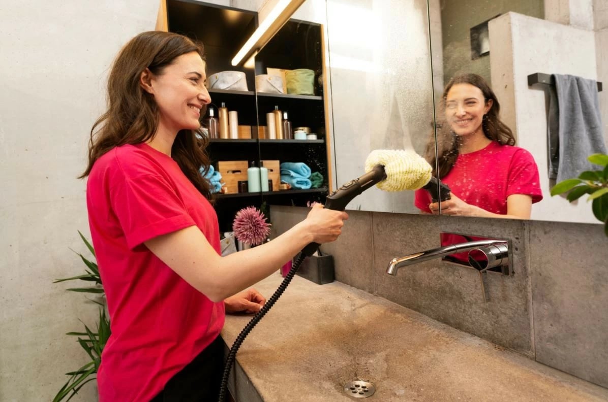 Set mbulesash për grykë dore, Karcher 2.863-344.0, mikrofiber, kompatibile me SC 1–SC 5, 2 copë, bardhë/verdhe