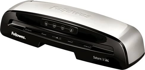Laminator i ftohtë Fellowes Saturn 3i, A4, 23.5 cm, 125 µm, i zi dhe argjendtë