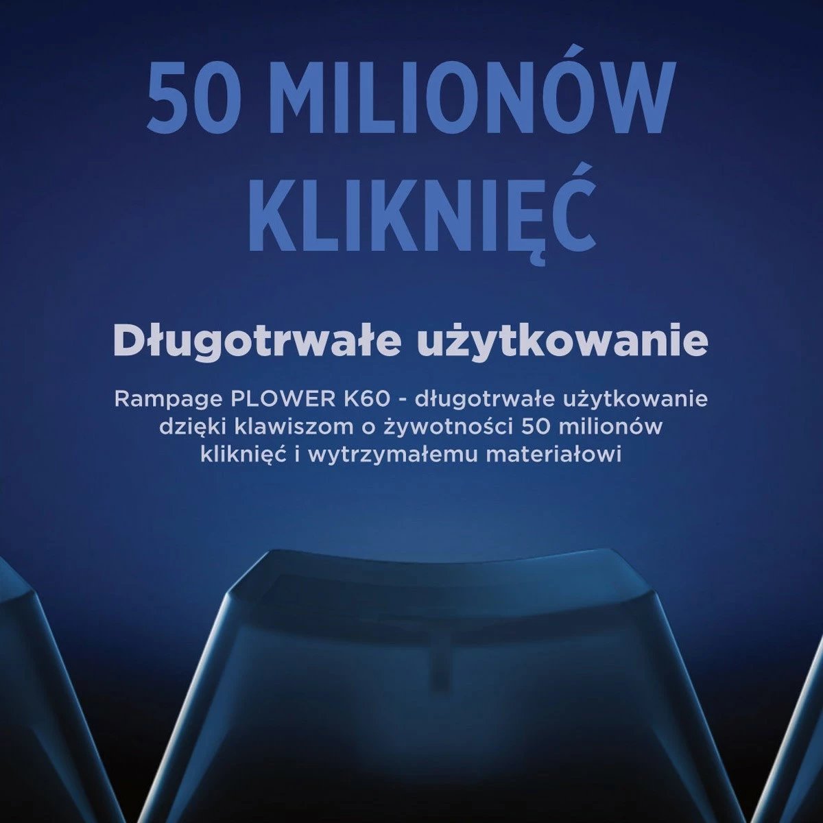 Tastierë mekanike Rampage PLOWER K60, RMP Blue, e bardhë