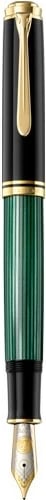 Stilolaps Pelikan Souverän 1000, gold/rhodium, Bold, i zi/gjelbër
