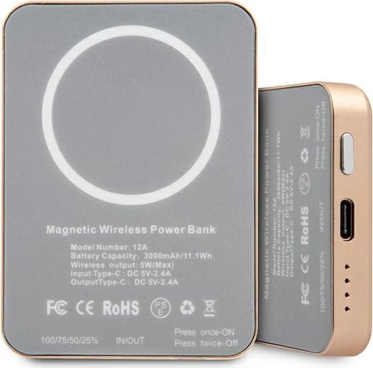 Power bank induktiv Guess GUPBMSVSLG 3000mAh MagSafe, ari