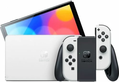 Konzolë Nintendo Switch OLED, 7", e bardhë