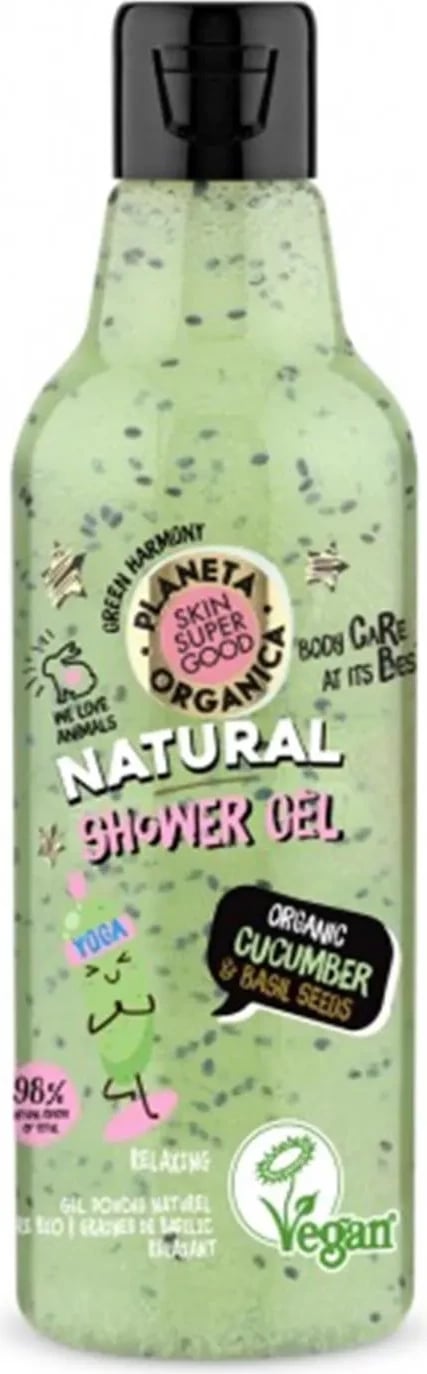 Xhel dushi Natura Siberica Skin Super Good me kastravec organik dhe fara borziloku, 250ml