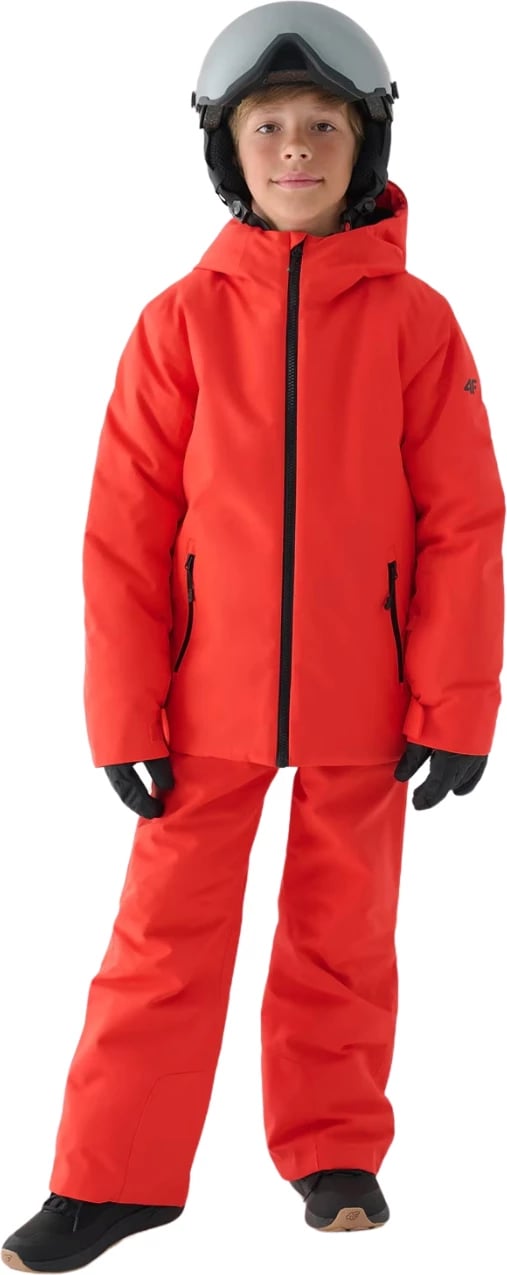 Jakne ski për djem 4F, e kuqe