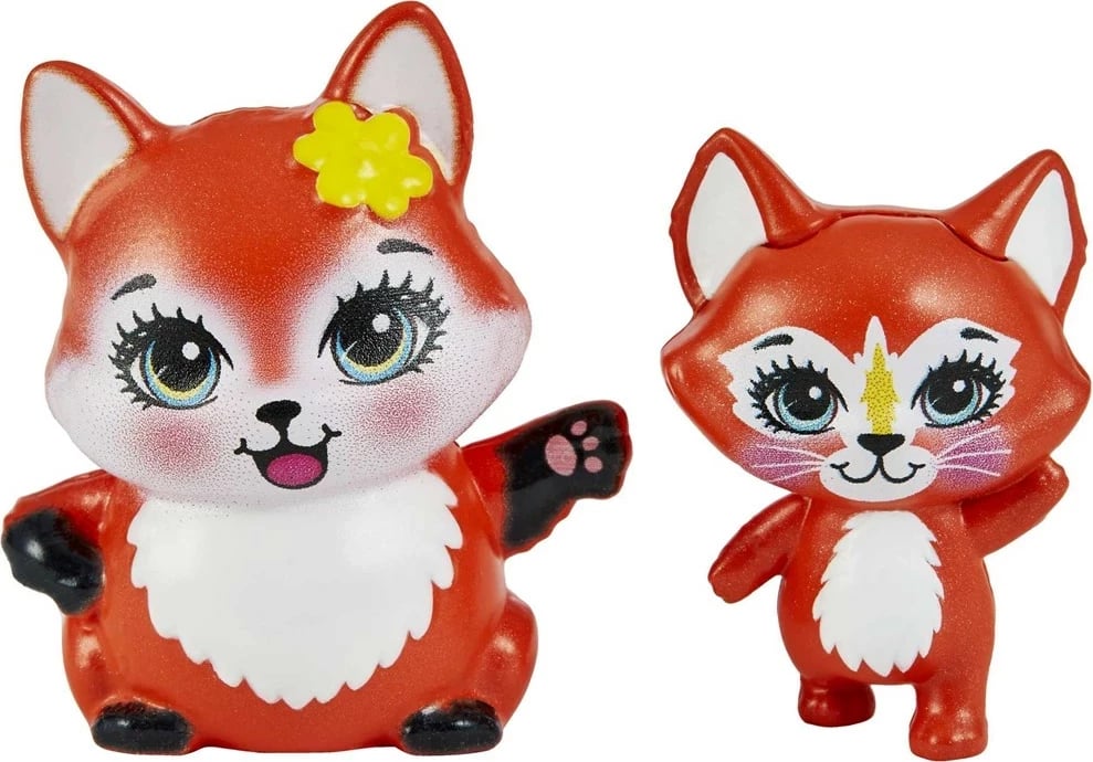 Lodra Enchantimals MATTEL, Felicity Fox & Flick, Feana Fox, Set me 2 kukulla, Shumëngjyrëshe