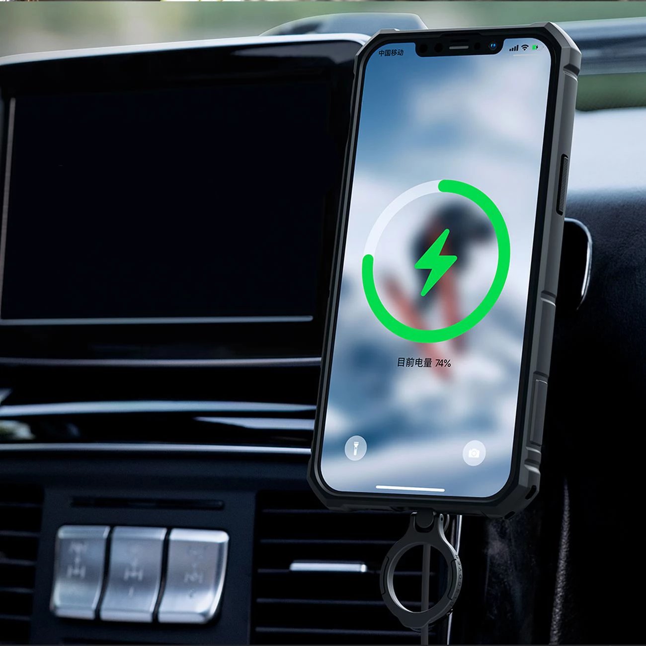 Mbështjellës Nillkin CamShield Armor Pro Magnetic për iPhone 14 Plus, MagSafe, me kapak kamere, Kaltër