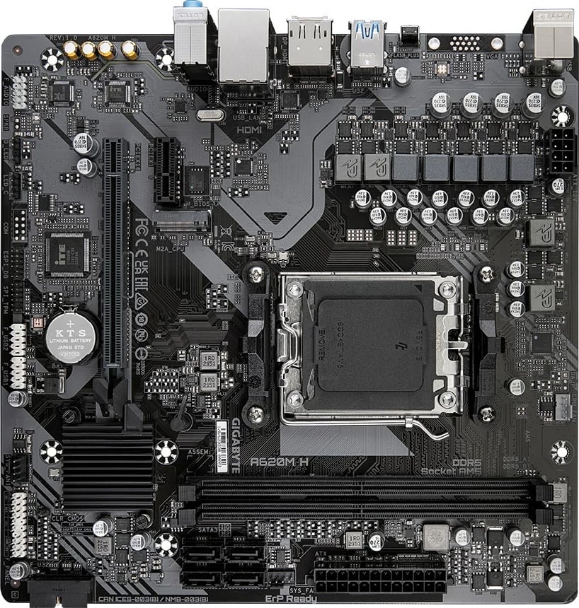 Pllakë amë Gigabyte A620M H, Socket AM5, DDR5, micro ATX