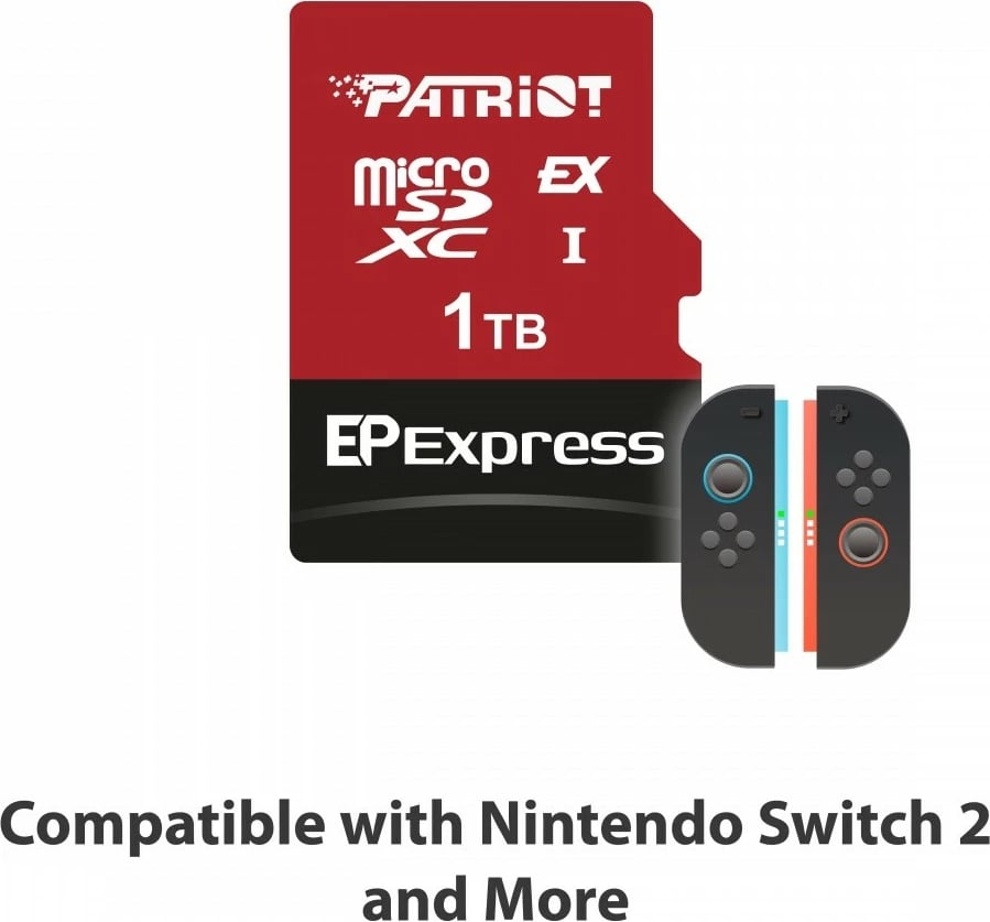 Kartë memorie microSDXC Patriot EP Express 1TB, 800/600MB/s, e kuqe