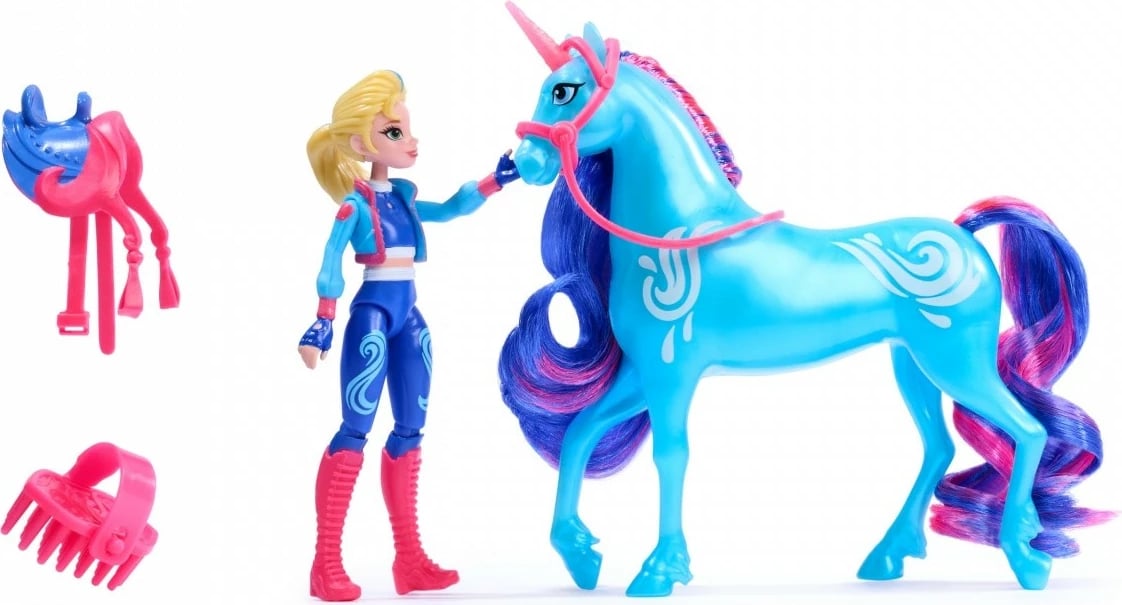 Set figurina Unicorn Academy Spin Master 6071175, Ava dhe Leaf, 11 cm + 13 cm, për vajza