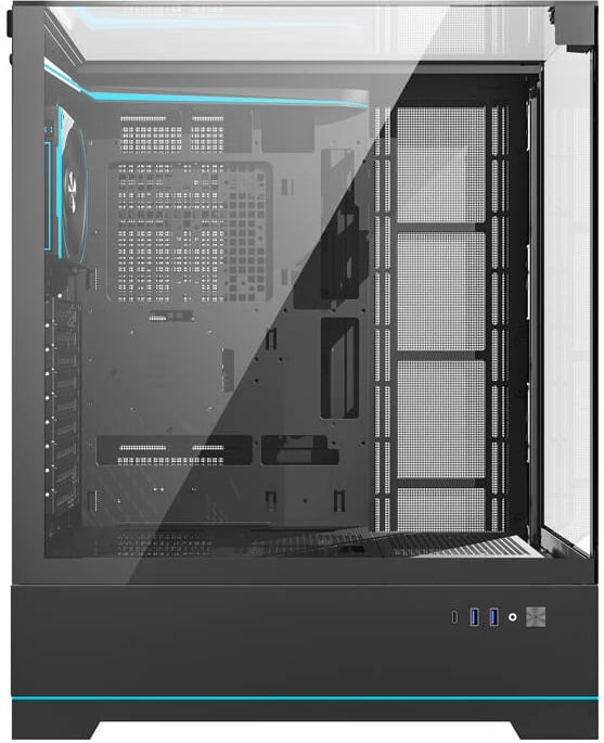 Kasë Darkflash DY450L PRO, ATX Mid Tower, 1 ventilator, e zezë