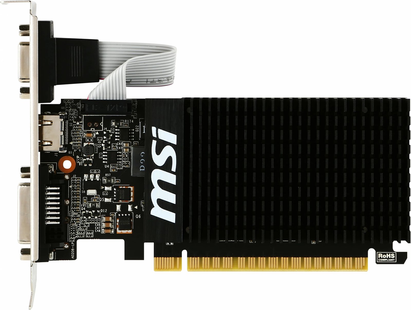 Kartelë grafike MSI GT 710 2GD3H LP, GeForce GT 710, 2 GB, GDDR3, 64 bit, e zezë