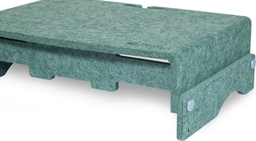 Mbajtës monitori BakkerElkhuizen Q-riser 110 Circular, rregullim lartësie, PET-felt, i gjelbër