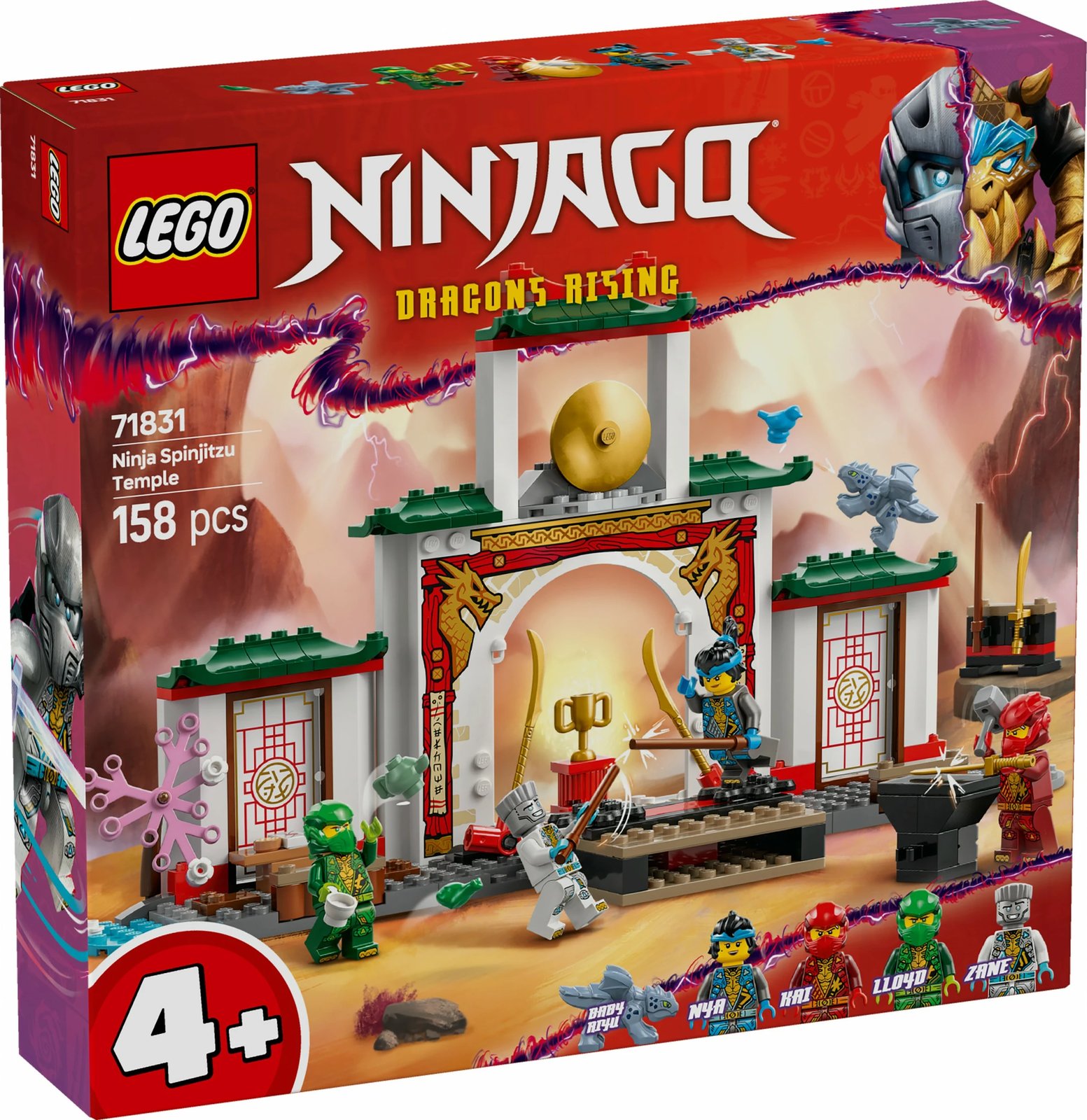Set ndërtimi LEGO Ninjago 71831 Spinjitzu Tempel, 158 pjesë, multikolor