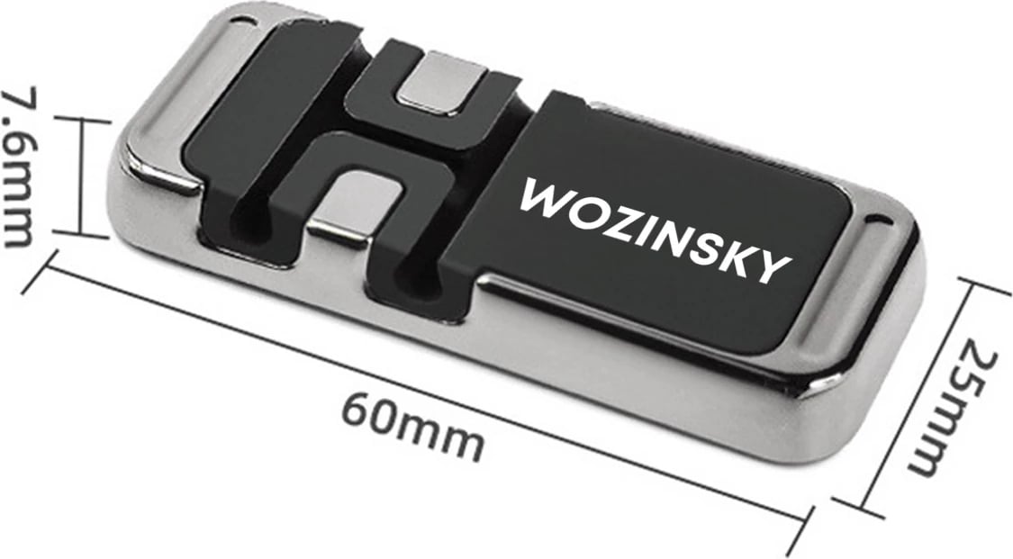 Mbajtës magnetik për telefon Wozinsky WMCDO-B1 me organizues kabllosh, i zi