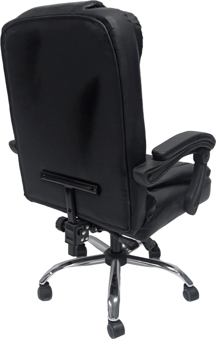 Karrige zyre LAGOM FH1198, PVC e zezë, bazë kromi metalike, kornizë najloni e zezë, 63x51x115H cm