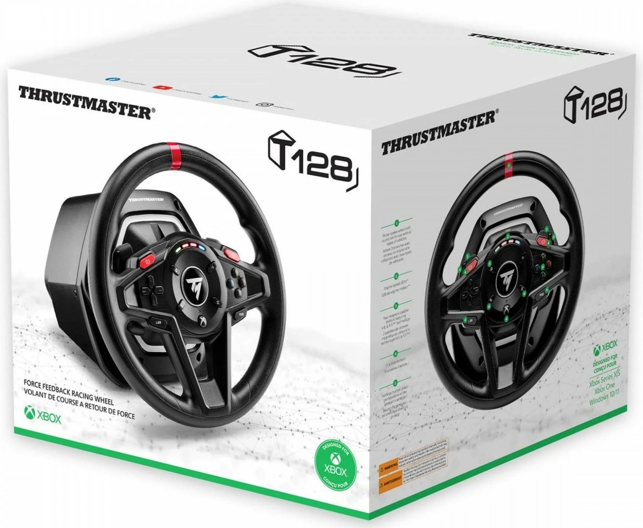 Timoni gaming Thrustmaster T128 me pedale T2PM, për PC/Xbox, i zi