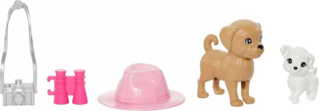 Set kukullash Barbie dhe Stacie, Mattel HRM09, me 2 qen lodër dhe aksesorë