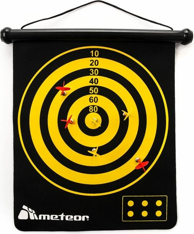 Dartboard Magnetike Meteor për të gjithë, e zezë