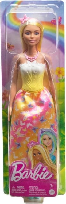 Kukull Barbie Princeshë Mattel HRR07/HRR09, flokë të gjata verdhë-blonde, me aksesorë