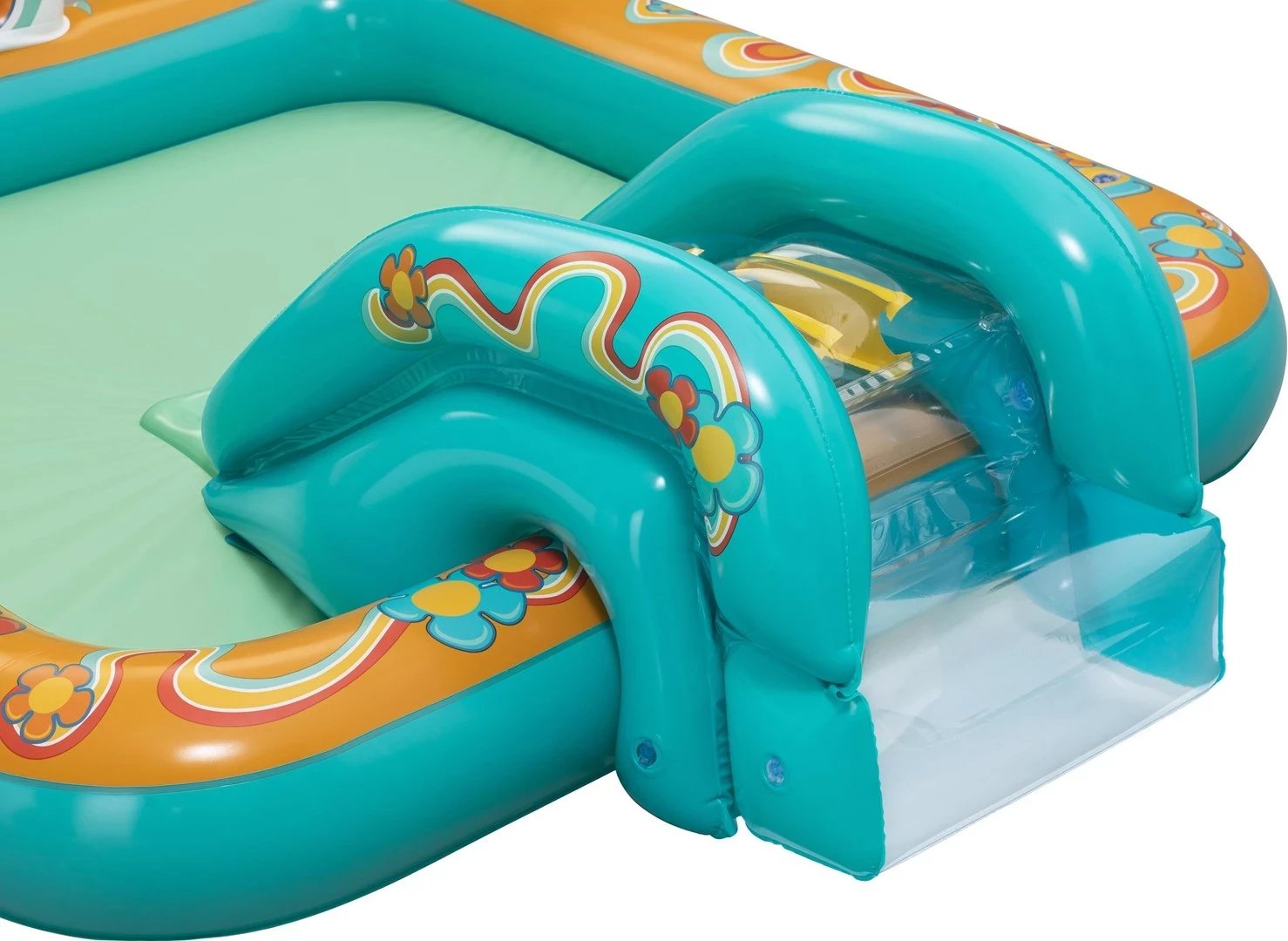 Qendër loje dhe pishinë fryrëse Bestway Retro Groove për fëmijë, 1.93 m x 1.52 m x 74 cm, shumëngjyrëshe Qendër loje dhe pishinë fryrëse Bestway Retro Groove për fëmijë, 1.93 m x 1.52 m x 74 cm, shumëngjyrëshe