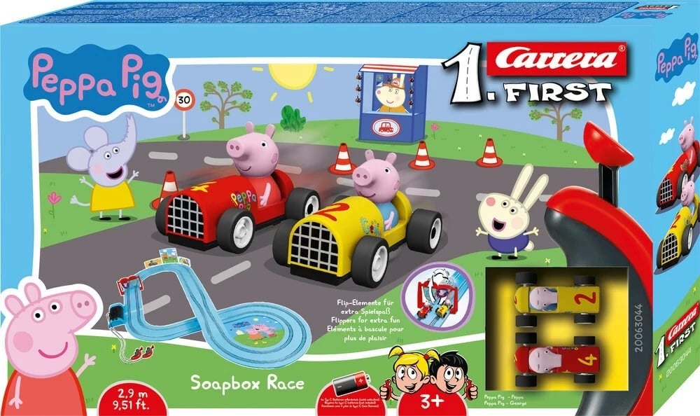 Pista garash Carrera Peppa Pig Soapbox Race, 2.9m, Shumëngjyrëshe