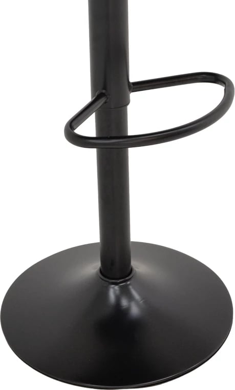 Karrige për bar Remina, e rregullueshme në lartësi, lëkurë sintetike e zezë, bazë metalike e zezë, 44x44x112cm