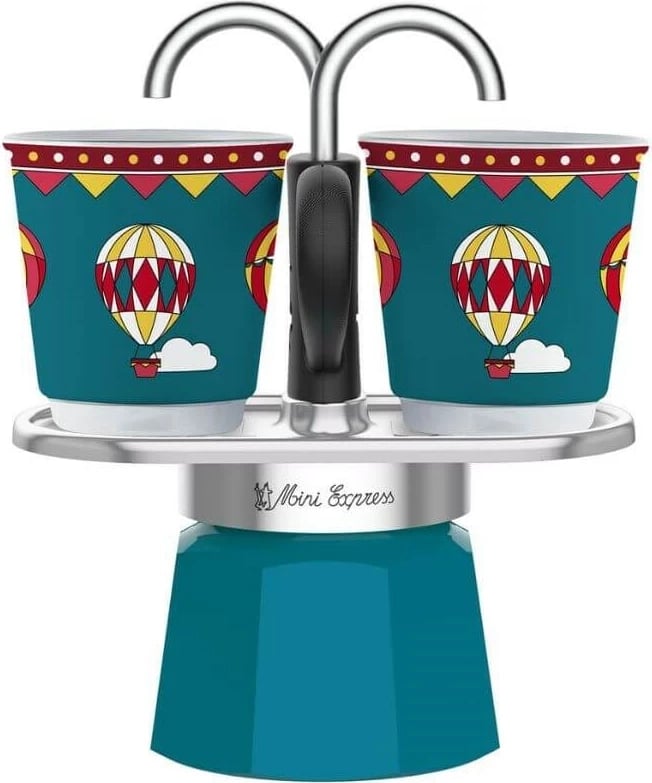Moka pot Bialetti Mini Express Winter Wonderland, 2 filxhana, Multikolor