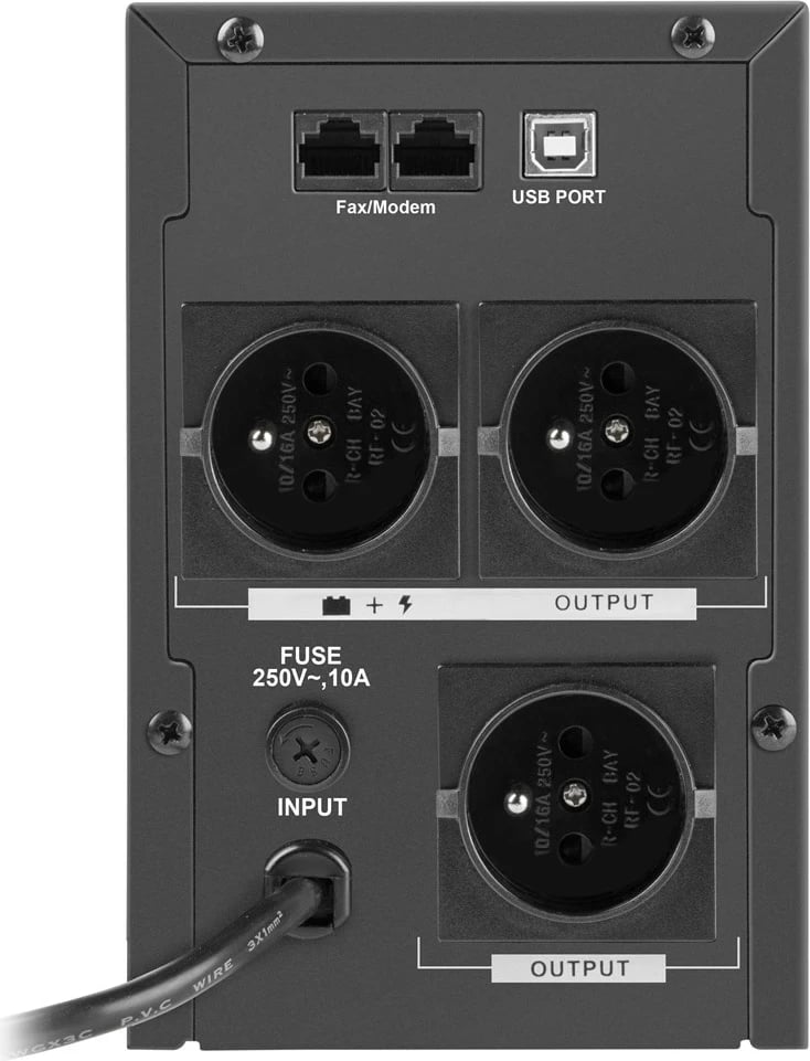 UPS Armac O/1000E/LCD me ekran LCD, 3 dalje AC, i zi