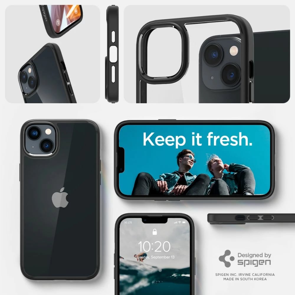 Mbështjellës Spigen Ultra Hybrid për iPhone 14, Matte Black