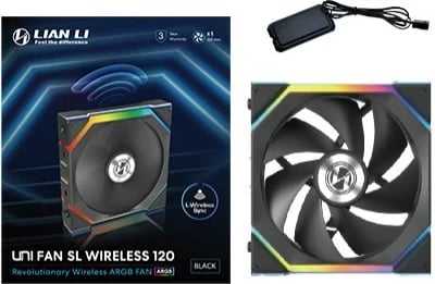 Ventilator kase kompjuteri LIAN LI UNI FAN SL Wireless 120, 12 cm, i zi, 1 copë