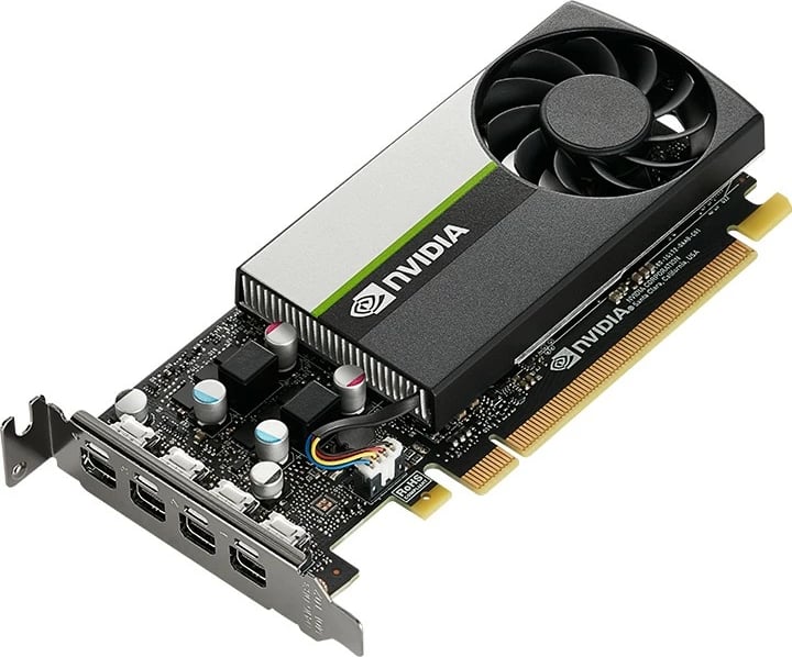 Kartelë grafike PNY NVIDIA T1000, 4 GB, GDDR6, PCI Express x16 3.0, e zezë/gri