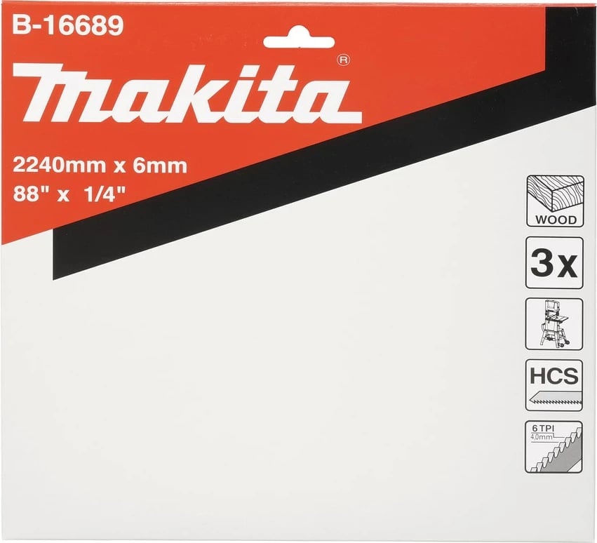 Teh sharrë Makita B-16689, 2240 mm, 6 mm, 3 copë