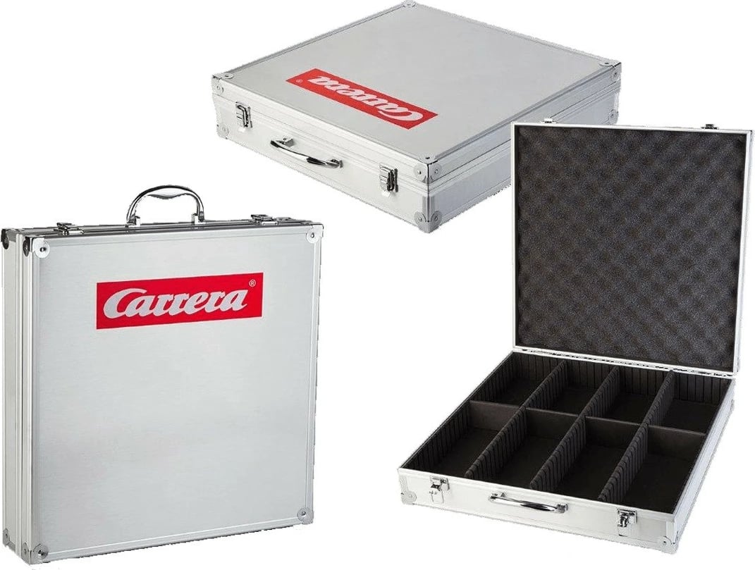 Valixhe alumini Carrera Digital Evolution 1:32, për makina lodër, argjendtë
