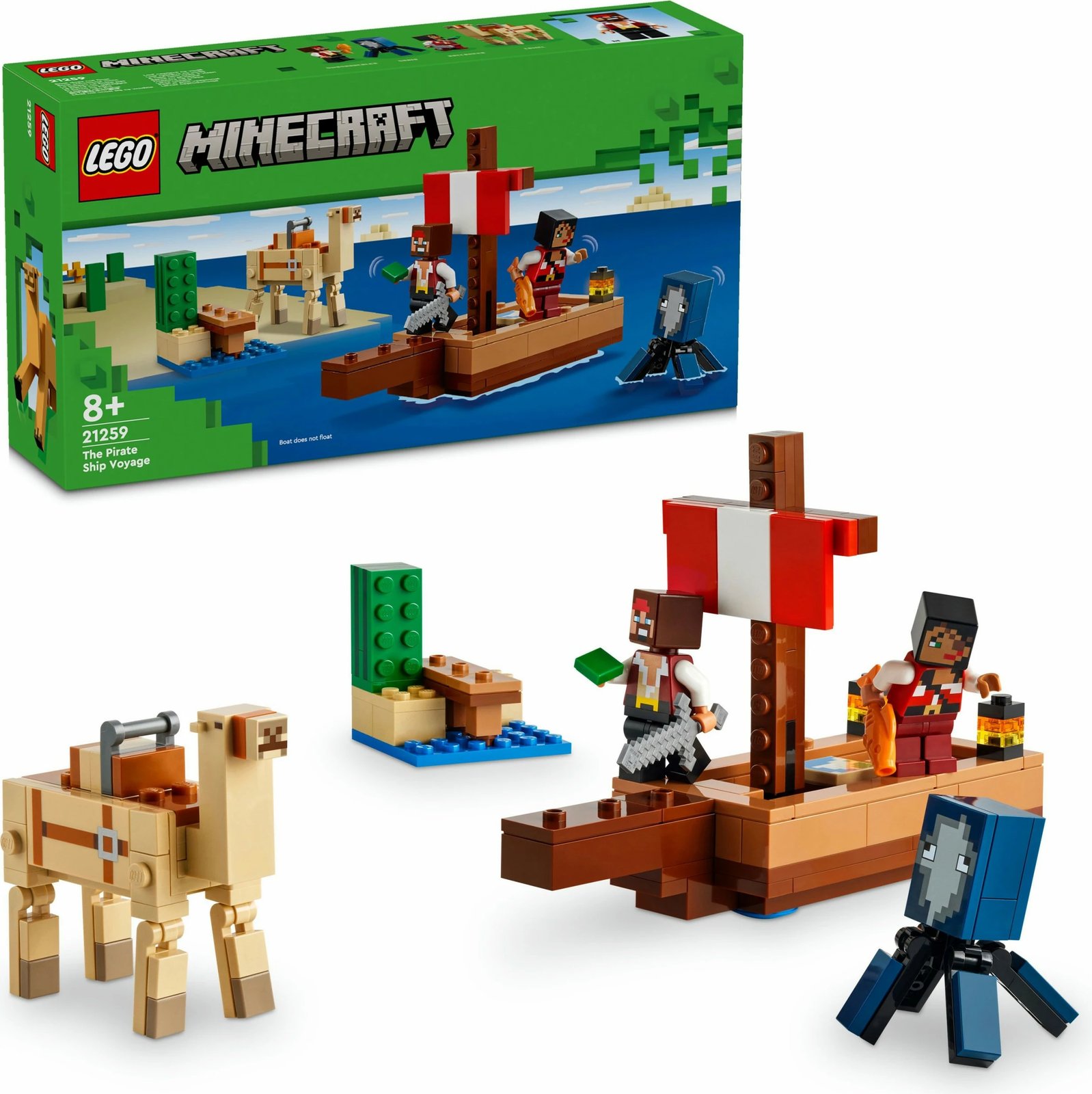 Set LEGO Minecraft 21259 Pirate Ship Voyage