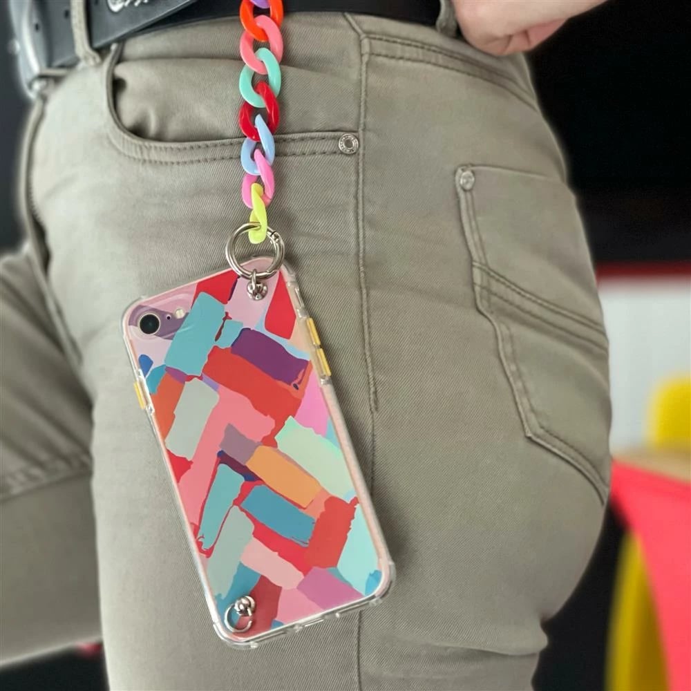 Mbështjellës Hurtel Color Chain Case për Samsung Galaxy A12, me zinxhir, shumëngjyrësh