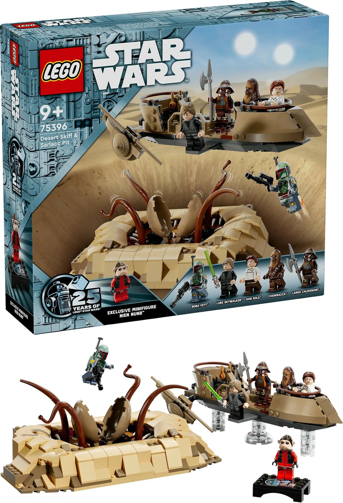 Set ndërtimi LEGO Star Wars 75396 Desert Skiff & Sarlacc Pit, 558 pjesë, shumëngjyrësh
