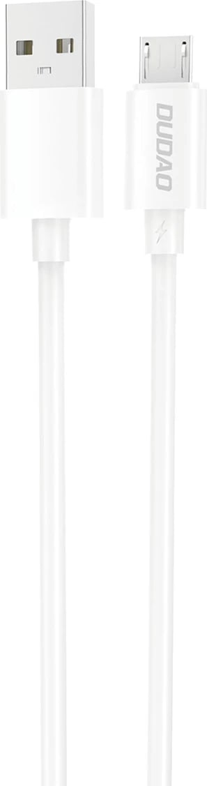 Kabllo karikimi dhe të dhënash Dudao L4SM, 1m, USB-A në Micro USB, Bardhë