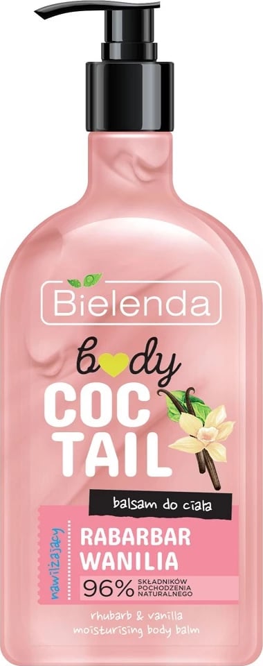 Balsam trupi për femra Bielenda Body Cocktail Rhubarb + Vanilla, 400ml