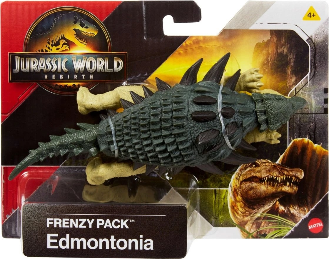 Figurë aksioni Jurassic World Mattel Edmontonia, plastikë, për fëmijë, gjelbër