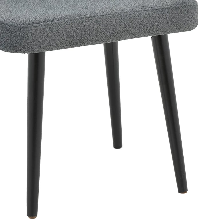 Karrige Sirbet, stof teddy anthracite, metal i zi, 55x45x80cm