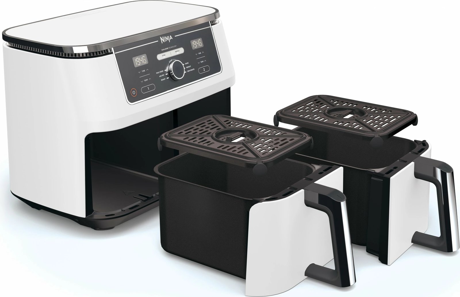 Furrë me ajër Ninja Foodi MAX AF400EU, 9.5L, dy zona, e bardhë