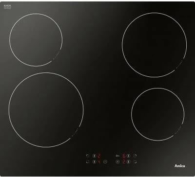 Pllakë qeramike Amica PC6400ZH me prekje, 4 zona, e zezë