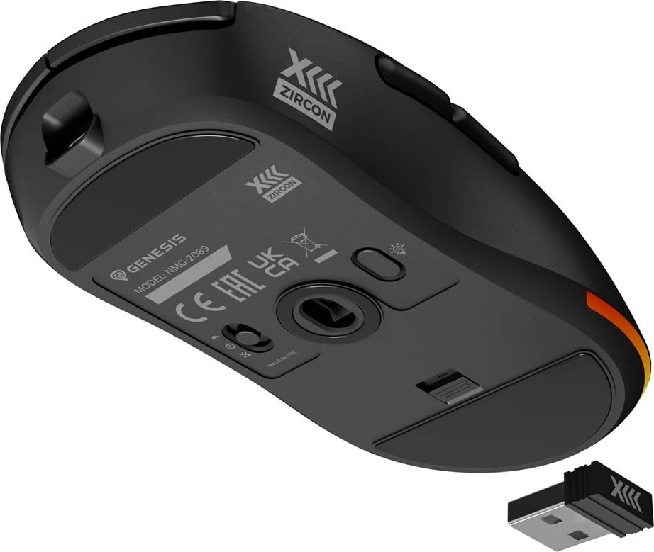 Maus GENESIS Zircon XIII, wireless + USB Type-C, 26000 DPI, i zi