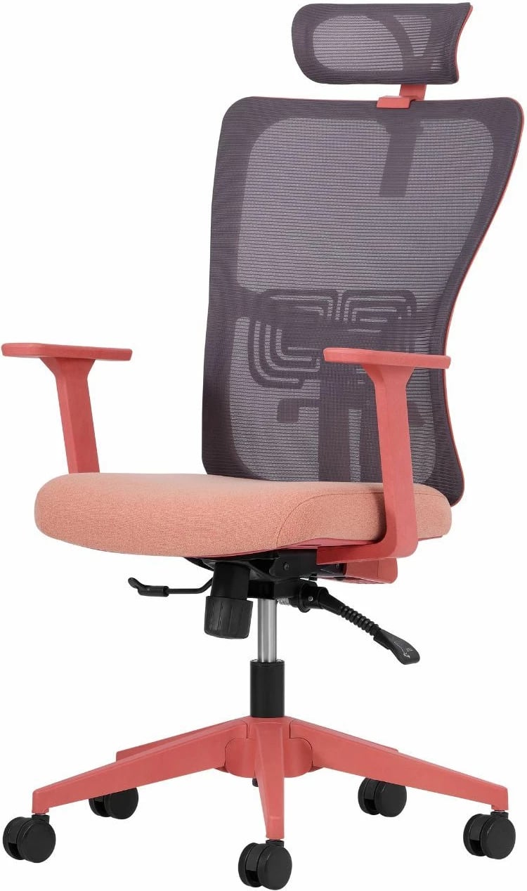 Karrige zyre ergonomike, ngjyrë salmon, Skye Decor, 126 cm