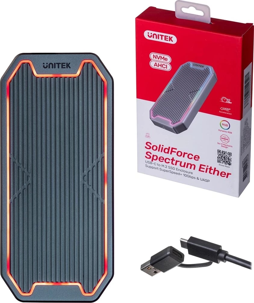 UNITEK M.2 NVME/SATA ENCLOSURE, USB-C UNITEK M.2 NVME/SATA ENCLOSURE, USB-C