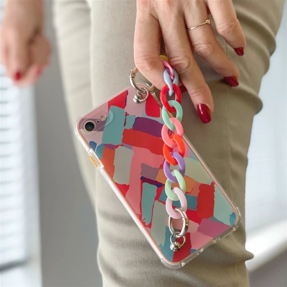Mbështjellës Hurtel Color Chain Case për Samsung Galaxy A12, me zinxhir, shumëngjyrësh